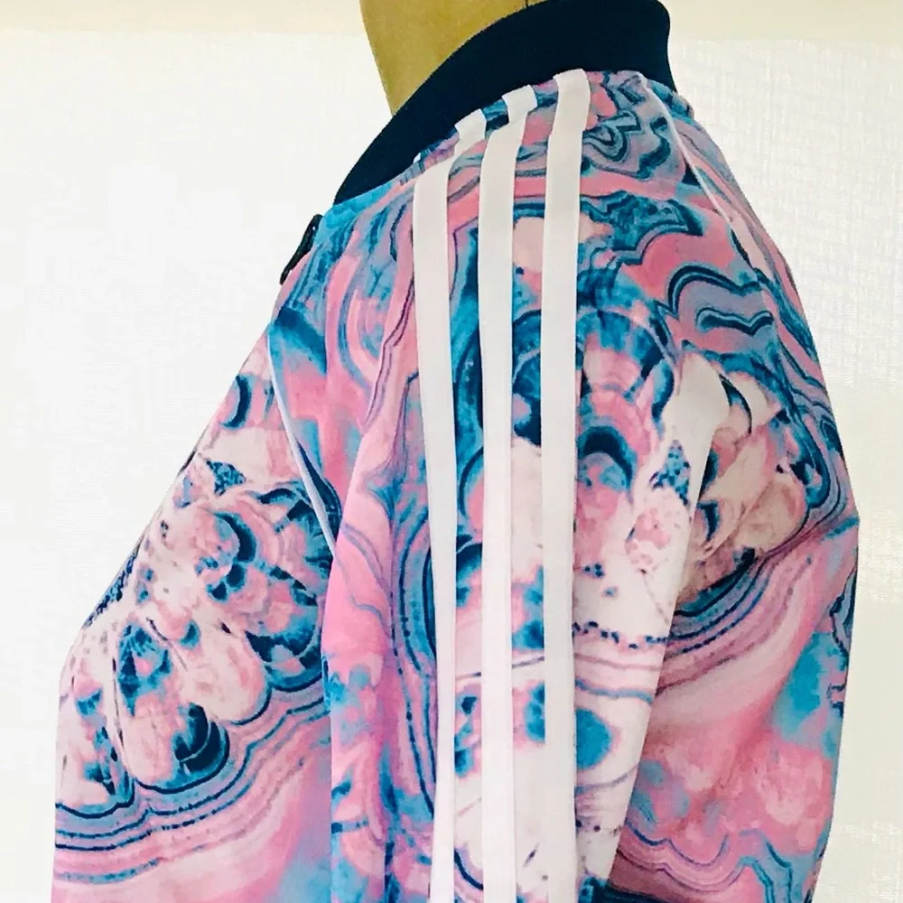 ADIDAS Rare GEODE Agate Marble Print JACKET Child Size S